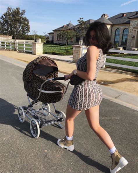 fendi baby stroller kylie|Kylie Jenner Takes Daughter Stormi Out for a Stroll in Fendi Gear.